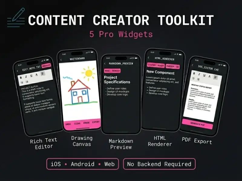 Content Toolkit — FlutterFlow Template Content Toolkit — FlutterFlow Template