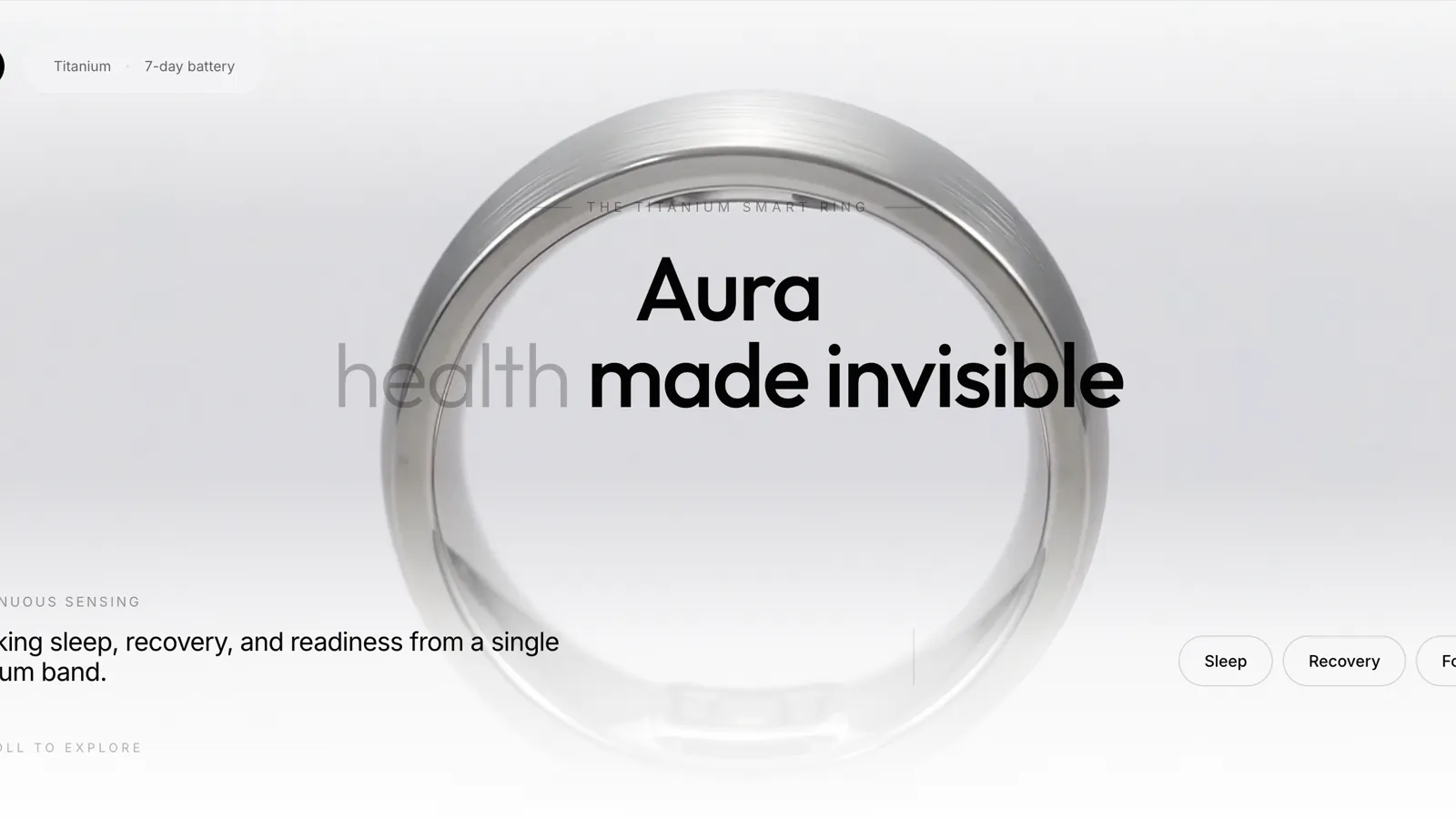 Aura — Smart ring product site Aura — Smart ring product site